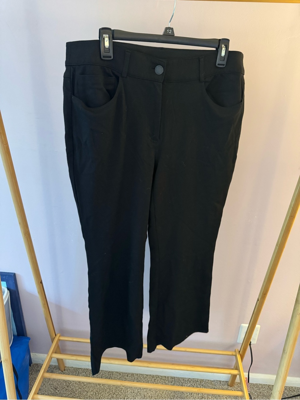 Lane Bryant Black Wide Leg Pull-On Pants